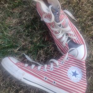 Converse Patriotic Striped High-Top Sneakers
